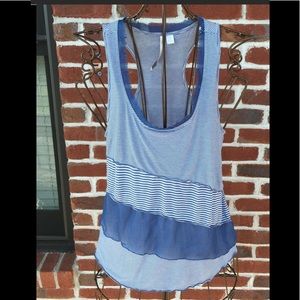 EUC LAUREN CONRAD LAYERED STRIPED TANK TOP